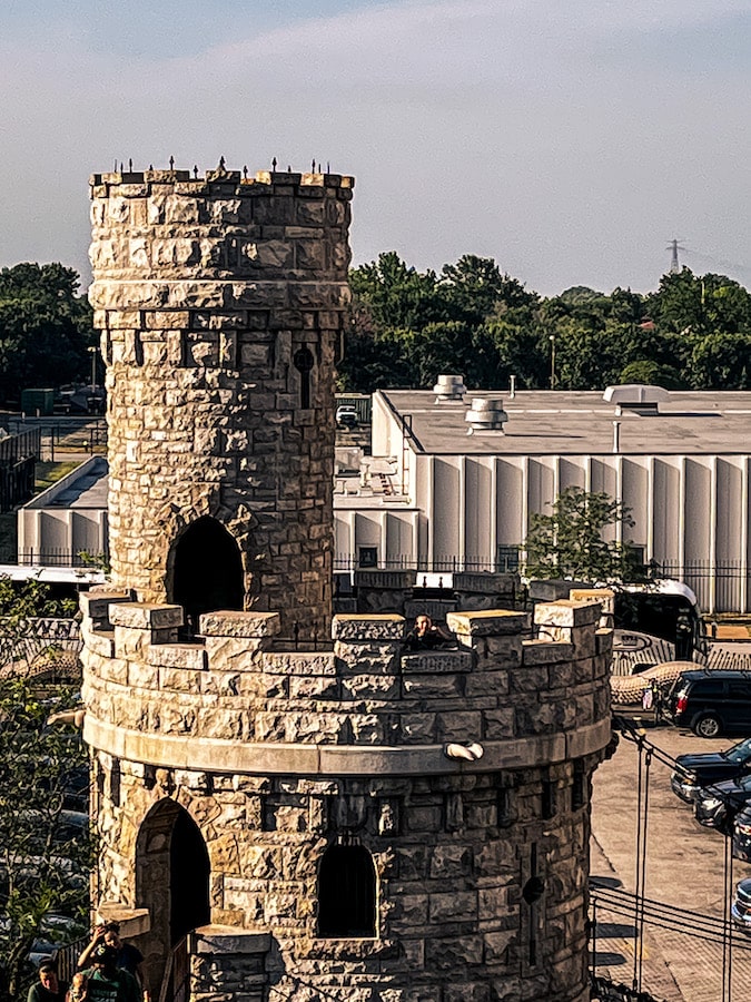 Castle turret outside of the City Museum in St. Louis.