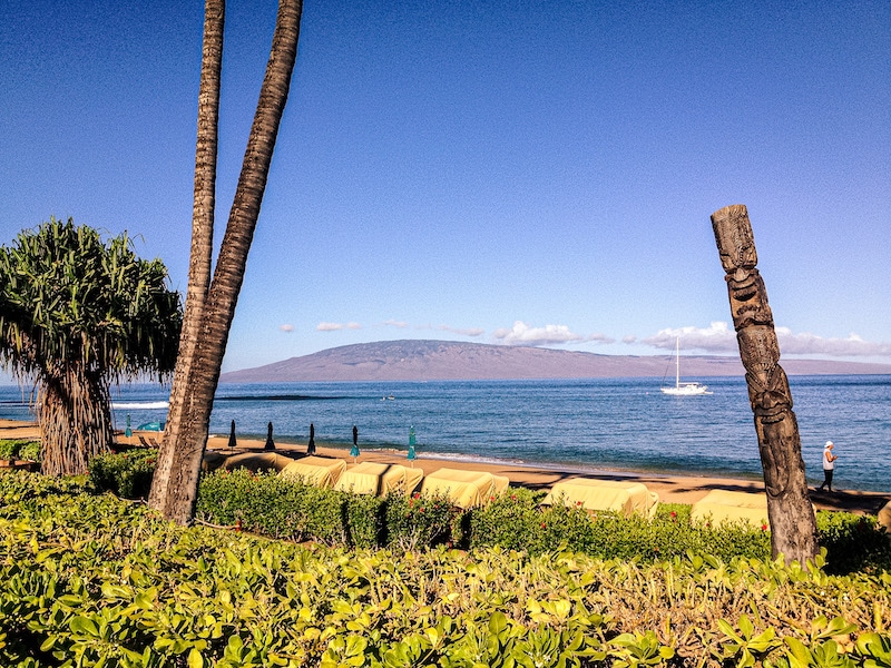 View of Kaanapali Beach on Maui.
