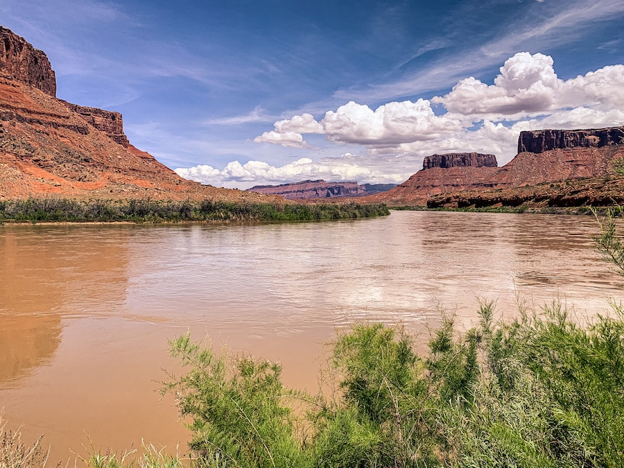 View of Colorado River in Moab, Utah.