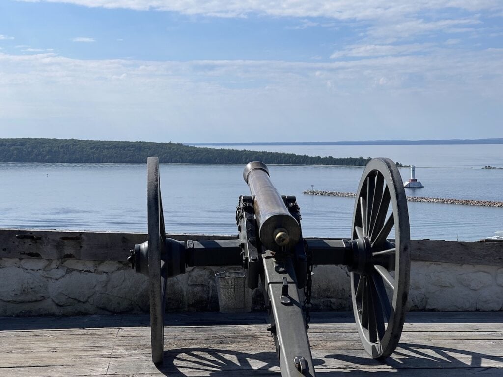 Cannon at Fort Mackinac on Mackinac Island