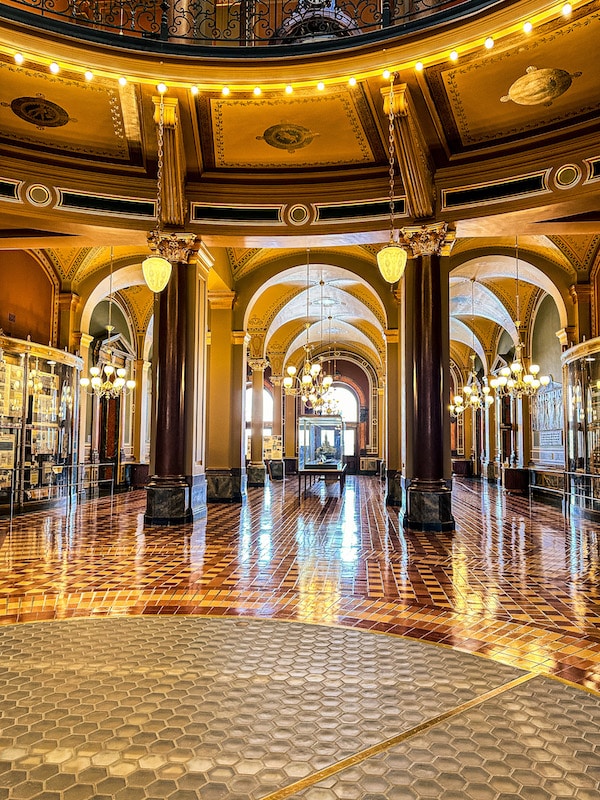 Inside view of the Iowa State Capitol building in Des Moines, Iowa.