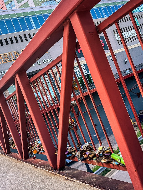 Red Lock Bridge near the Embassy Suites Fallsview in Niagara Falls.