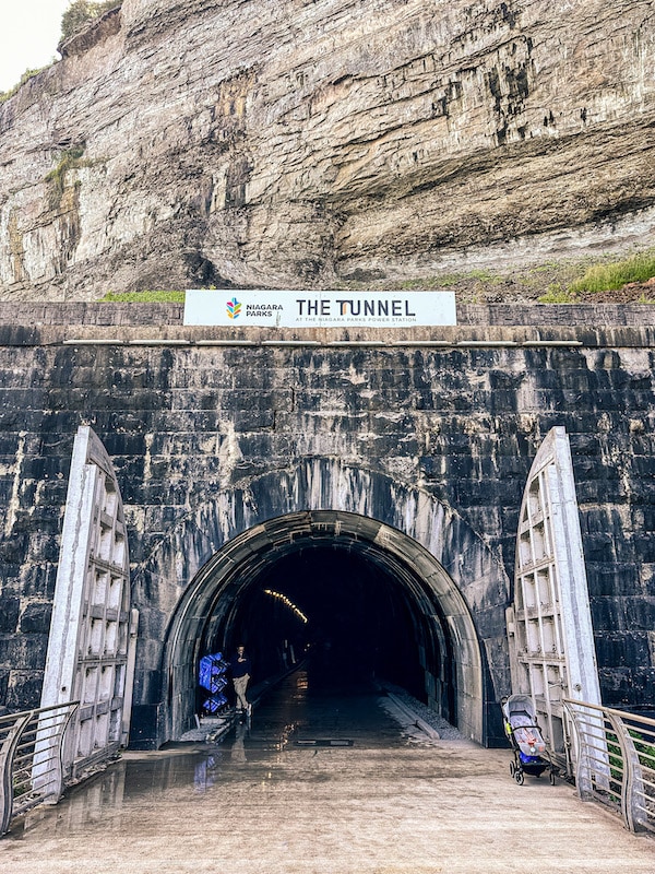 Sign and entrance for the Tunnel at the Niagara Falls Power Station and Tunnel.