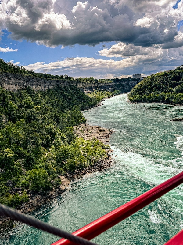 View of the Niagara River from the Whirlpool Aero Car.