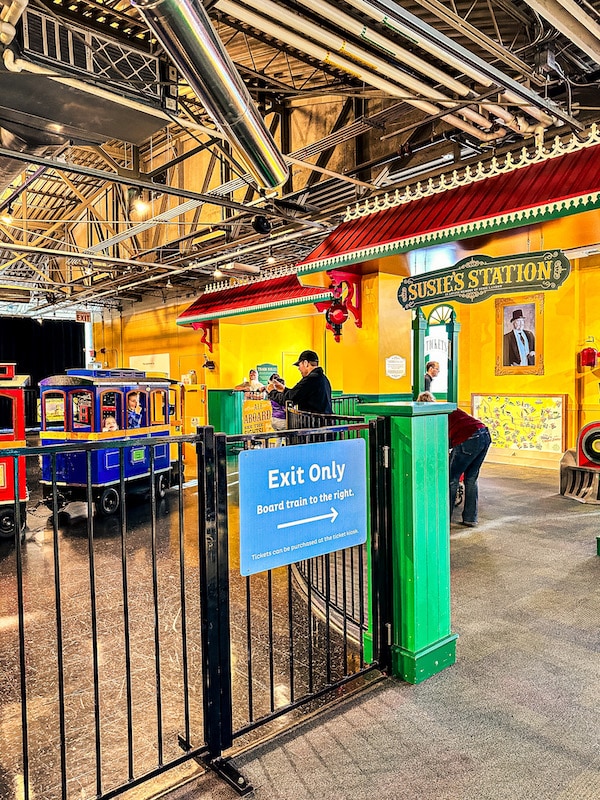 Train ride called Susie's Station on the second floor of the Omaha's Children Museum.